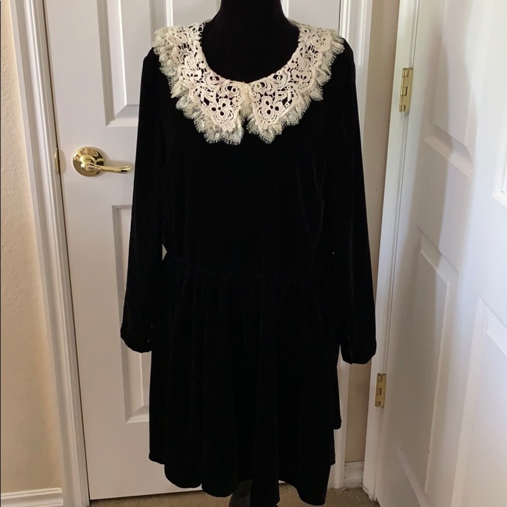 NASTY GAL LOVE COURTNEY BLACK VELVET ROXY DRESS XL